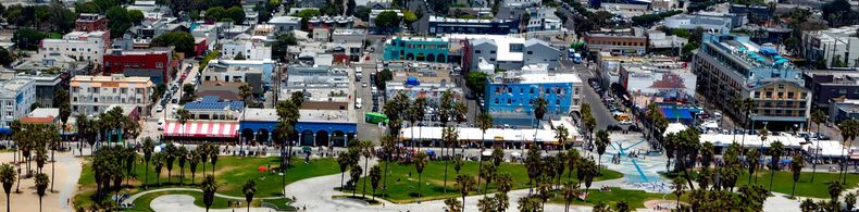 Sprachreise Los Angeles - Venice Beach, der rund 4,5 km lange Sandstrand südlich von Santa Moinica. 